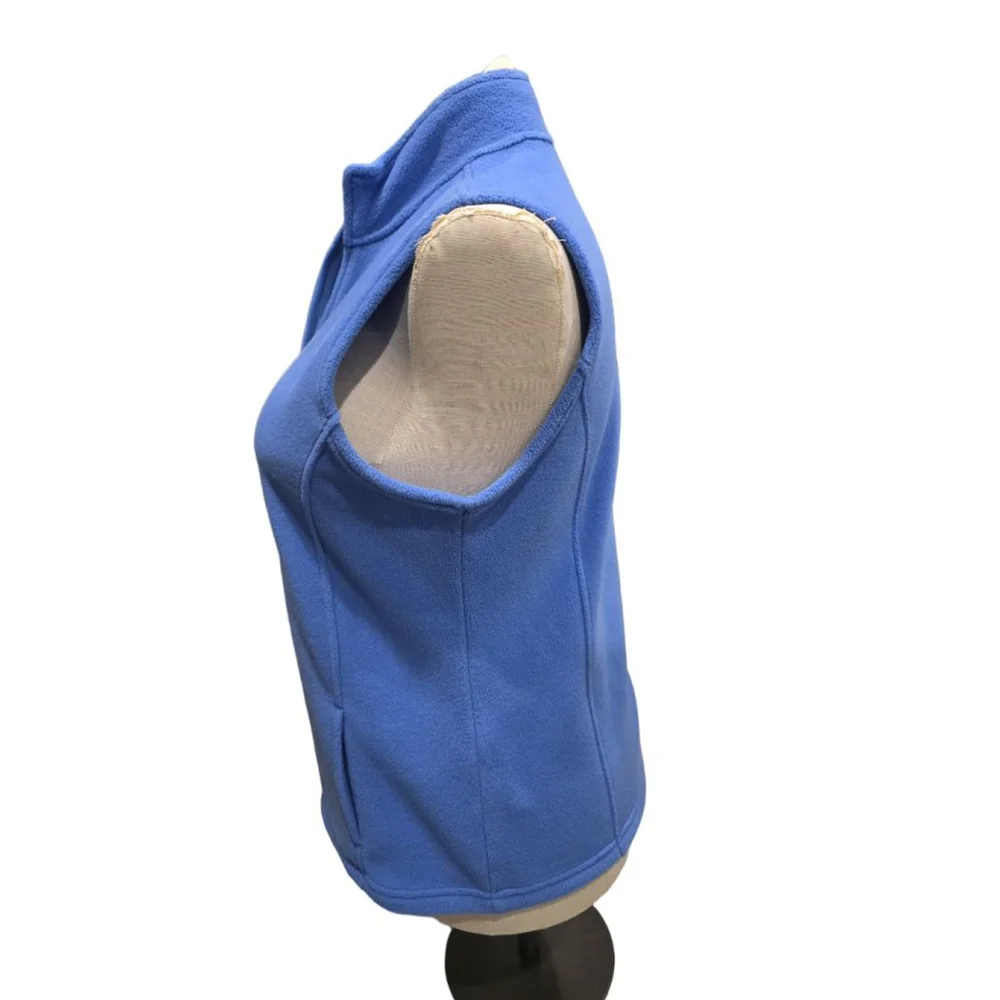 L.L.Bean Women's Blue Fleece Full-Zip Vest L